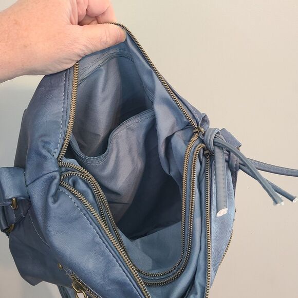 Stone Mountain USA Blue Crossbody Purse Shoulder Messenger Bag Adjustable Strap - Picture 12 of 13